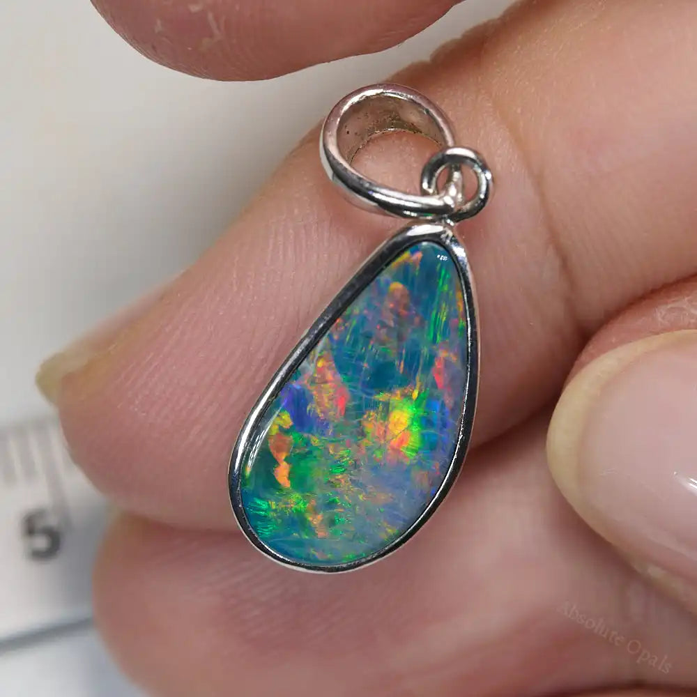 1.37 g Doublet Opal Pendant with Sterling Silver: L 25.9 mm Jewellery
