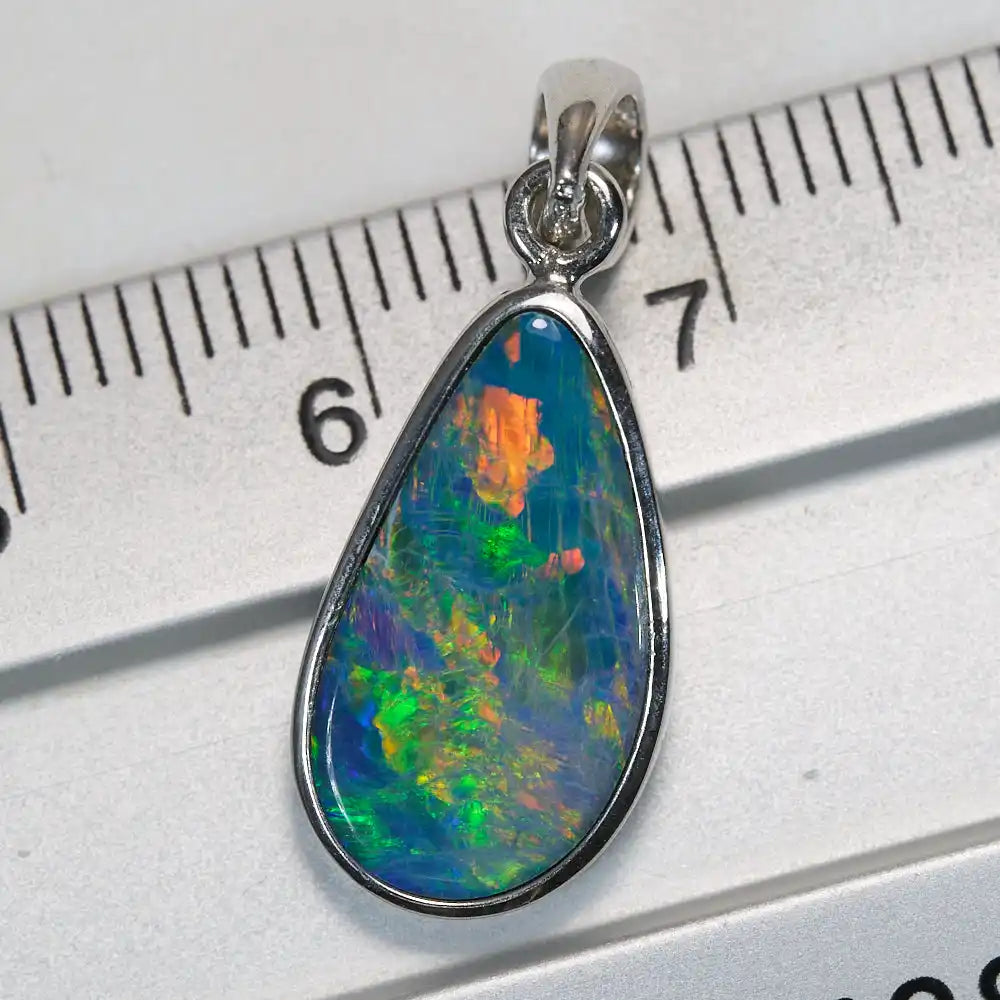 1.37 g Doublet Opal Pendant with Sterling Silver: L 25.9 mm Jewellery