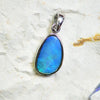 1.38 G Australian Doublet Opal With Silver Pendant: L 22.6 Mm Jewellery