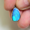 1.38 G Australian Doublet Opal With Silver Pendant: L 22.6 Mm Jewellery