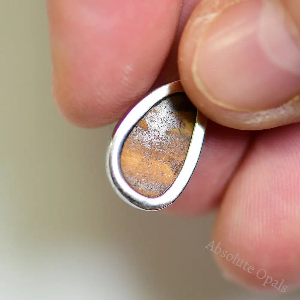 1.38 G Australian Doublet Opal With Silver Pendant: L 22.6 Mm Jewellery