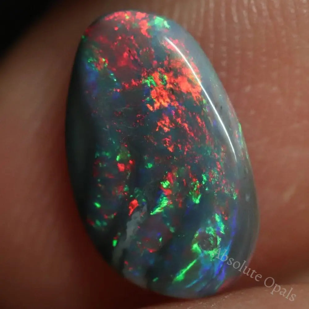 Australian Black Opal Lightning Ridge, Solid Gem Stone, Cabochon