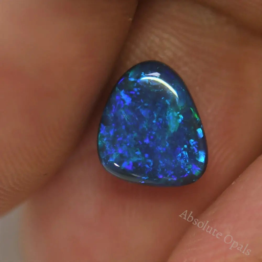 1.42 Cts Australian Black Solid Opal Lightning Ridge Cmr