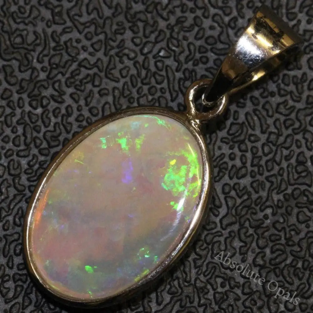 1.43G Australian Lightning Ridge Solid Opal Pendant Silver L25.6 Mm Jewellery
