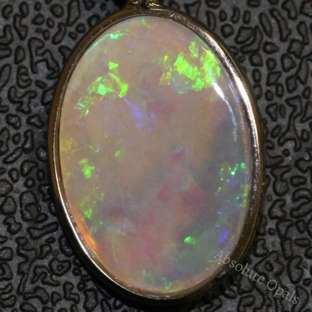 1.43G Australian Lightning Ridge Solid Opal Pendant Silver L25.6 Mm Jewellery