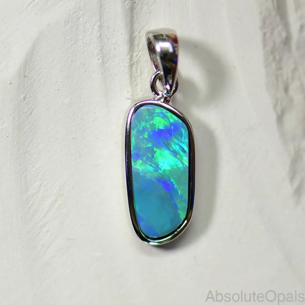 Australian Doublet Opal with Silver Pendant