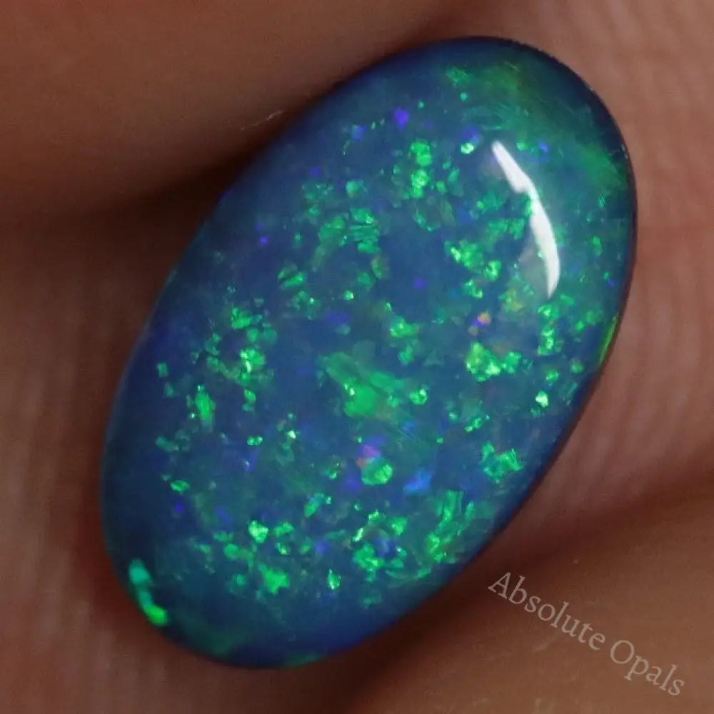 1.45 Cts Australian Opal Doublet Stone Cabochon Lightning Ridge