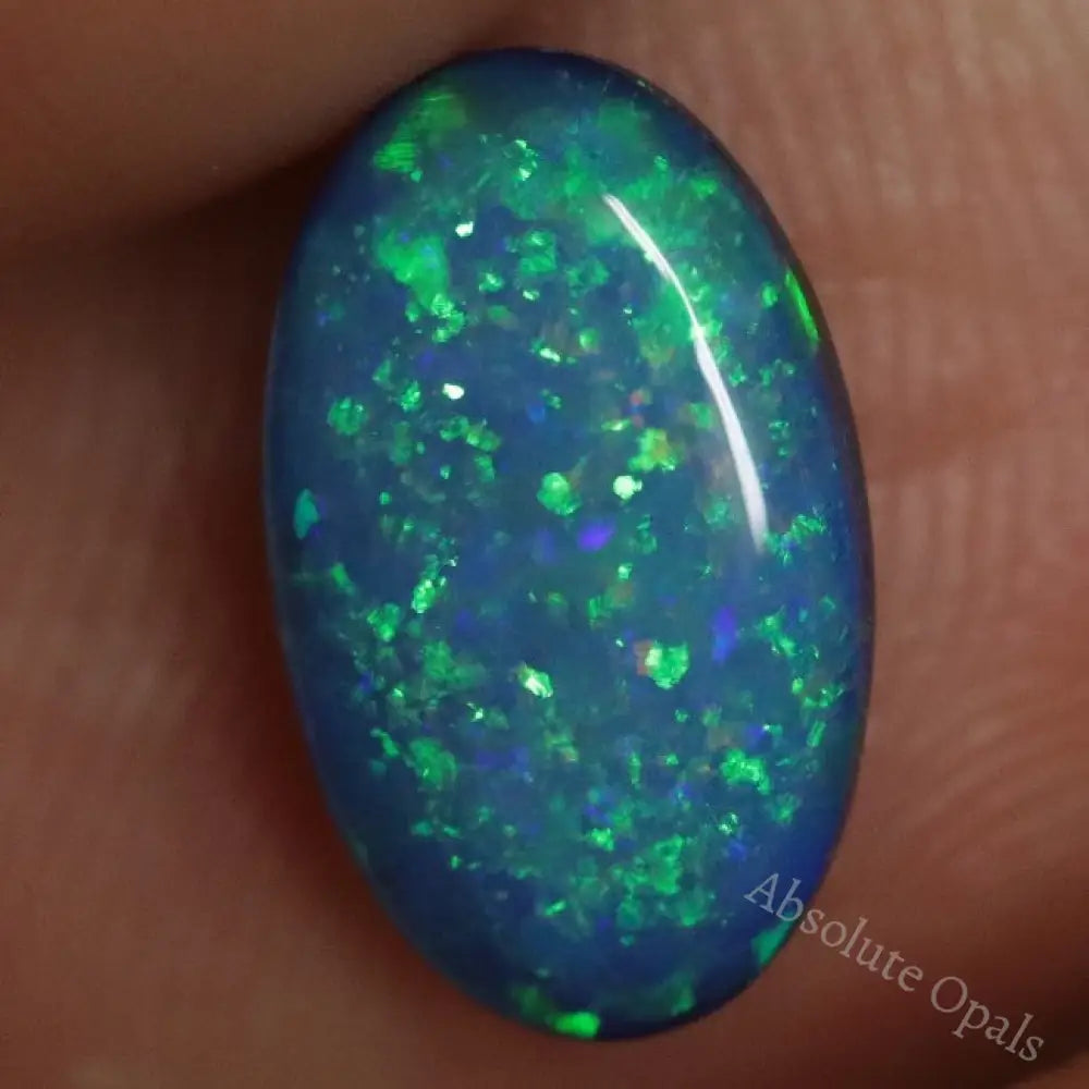1.45 Cts Australian Opal Doublet Stone Cabochon Lightning Ridge