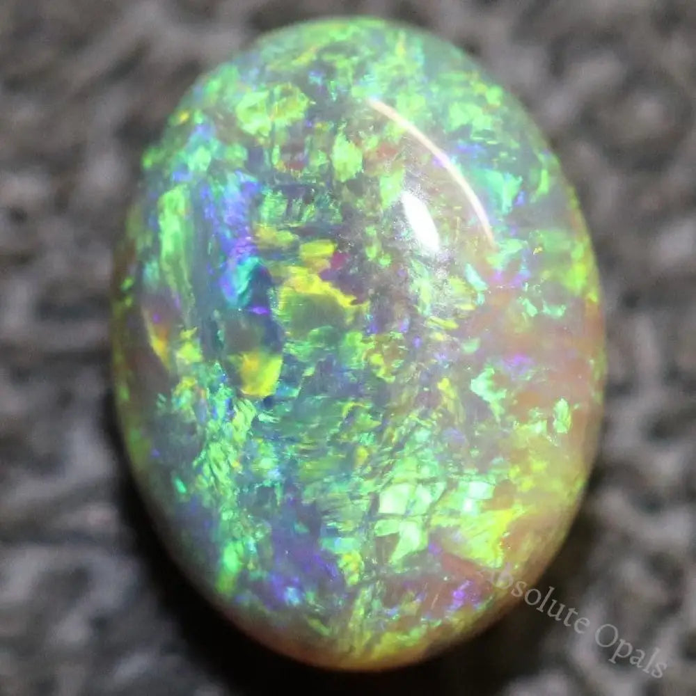 1.46 Cts Semi Black Crystal Opal Solid Lightning Ridge Cabochon Loose Stone