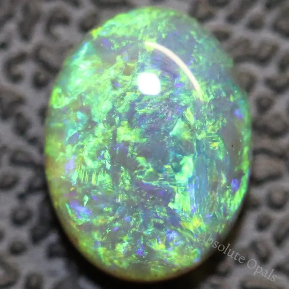 1.46 Cts Semi Black Crystal Opal Solid Lightning Ridge Cabochon Loose Stone