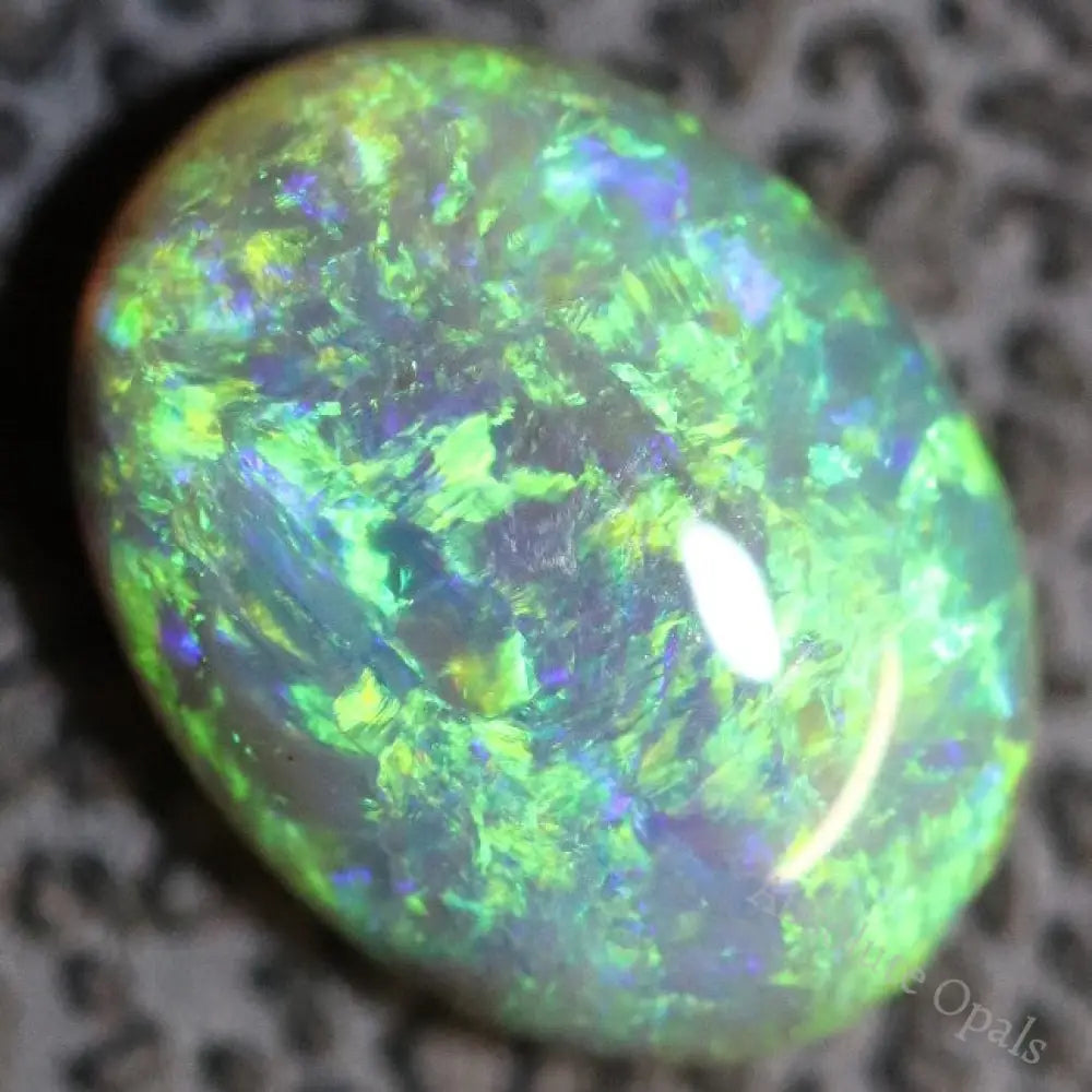 1.46 Cts Semi Black Crystal Opal Solid Lightning Ridge Cabochon Loose Stone
