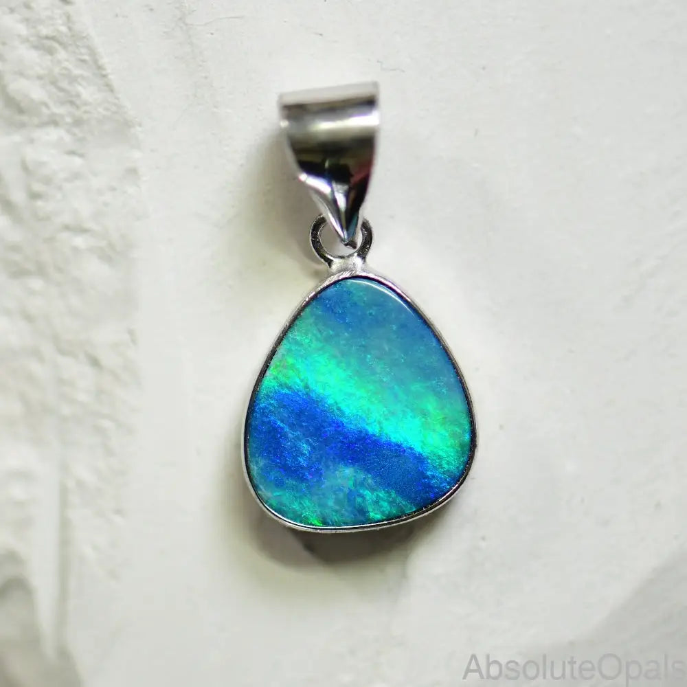 Australian Doublet Opal with Silver Pendant