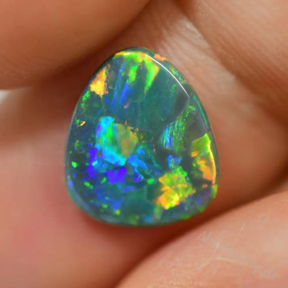 1.51 Cts Australian Black Opal Solid Stone Lightning Ridge