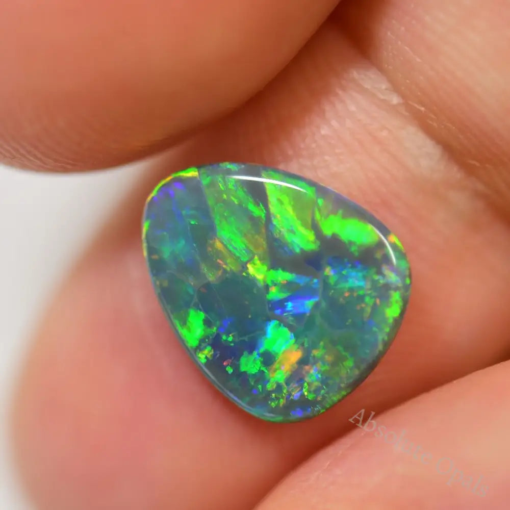 1.51 Cts Australian Black Opal Solid Stone Lightning Ridge