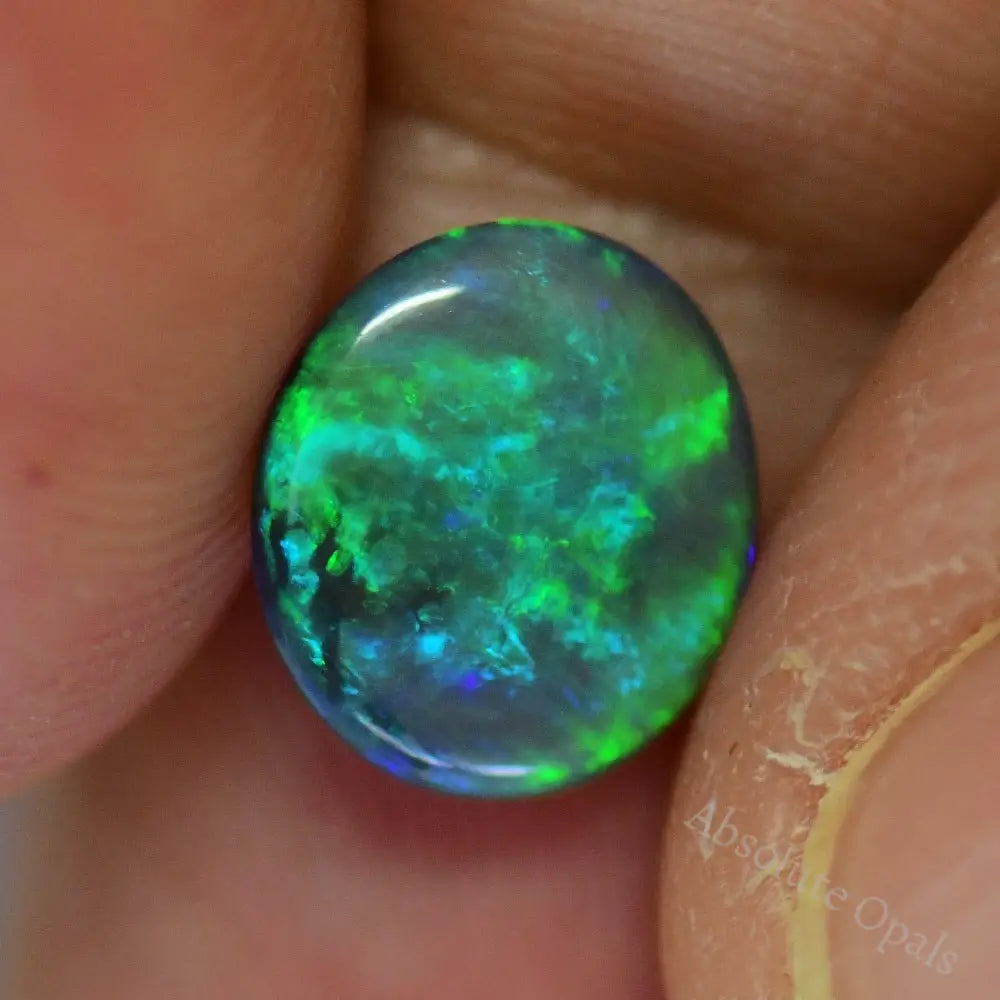 1.52 Cts Australian Semi Black Opal Solid Lightning Ridge Cmr