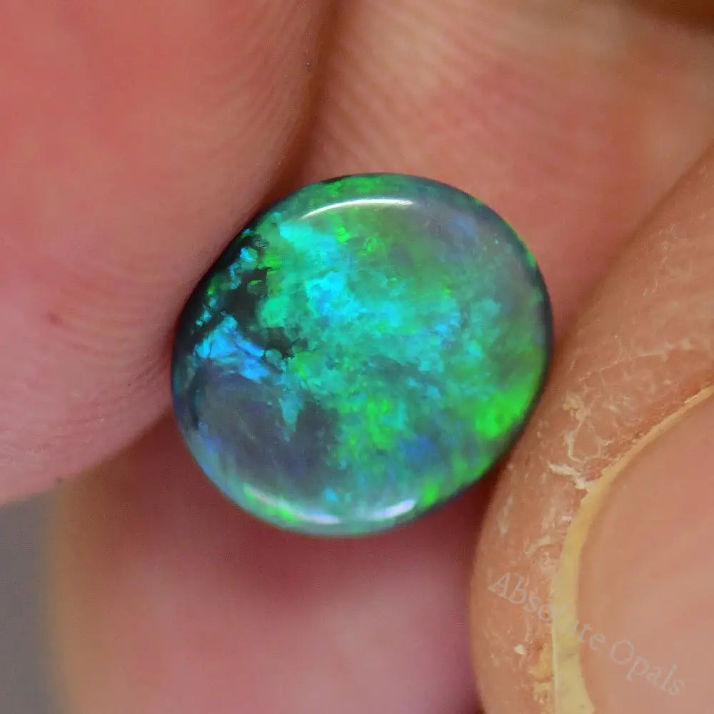 1.52 Cts Australian Semi Black Opal Solid Lightning Ridge Cmr