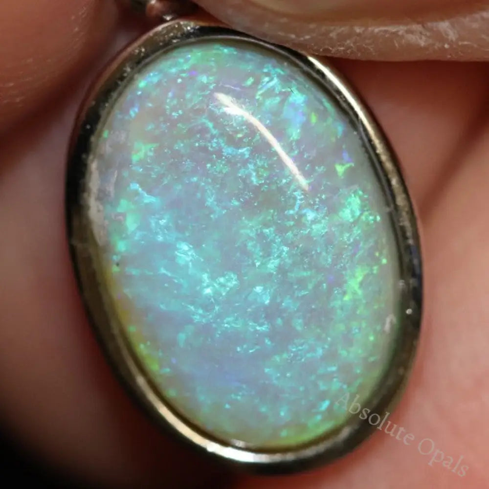 1.52 G Australian Lightning Ridge Solid Opal Pendant Silver L 21.9 Mm Jewellery