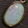 1.52 G Australian Lightning Ridge Solid Opal Pendant Silver L 21.9 Mm Jewellery