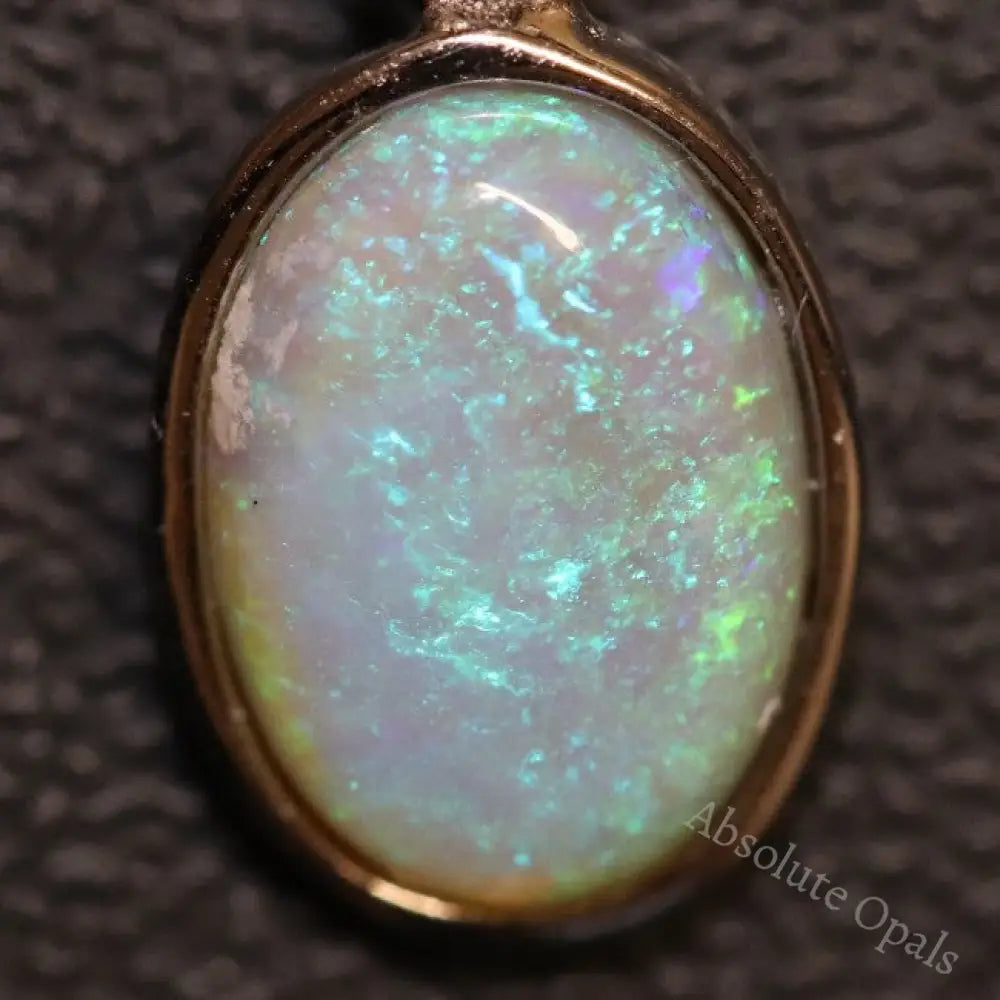 1.52 G Australian Lightning Ridge Solid Opal Pendant Silver L 21.9 Mm Jewellery