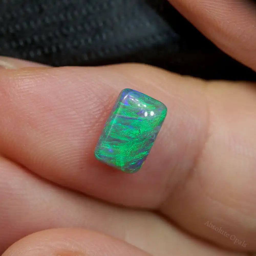 1.54 cts Dark Opal Lightning Ridge Solid Stone Semi Black Opal