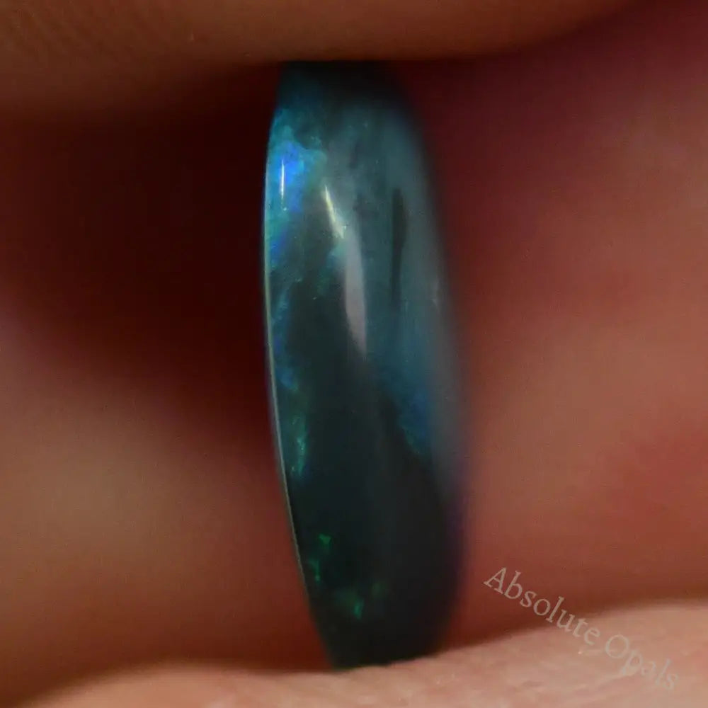 1.59 Cts Australian Black Solid Opal Lightning Ridge Cmr