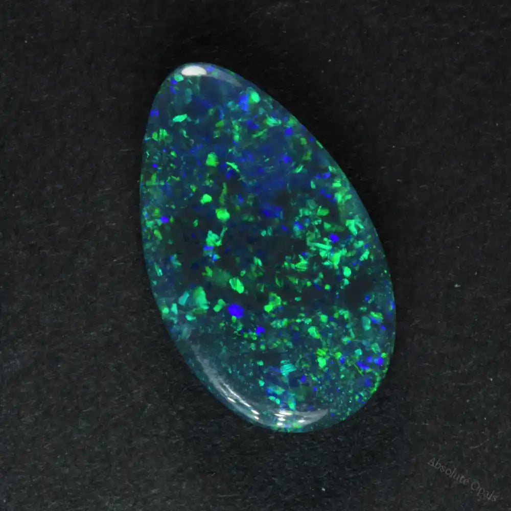 1.60 cts Black Opal Lightning Ridge Solid Stone Black Opal