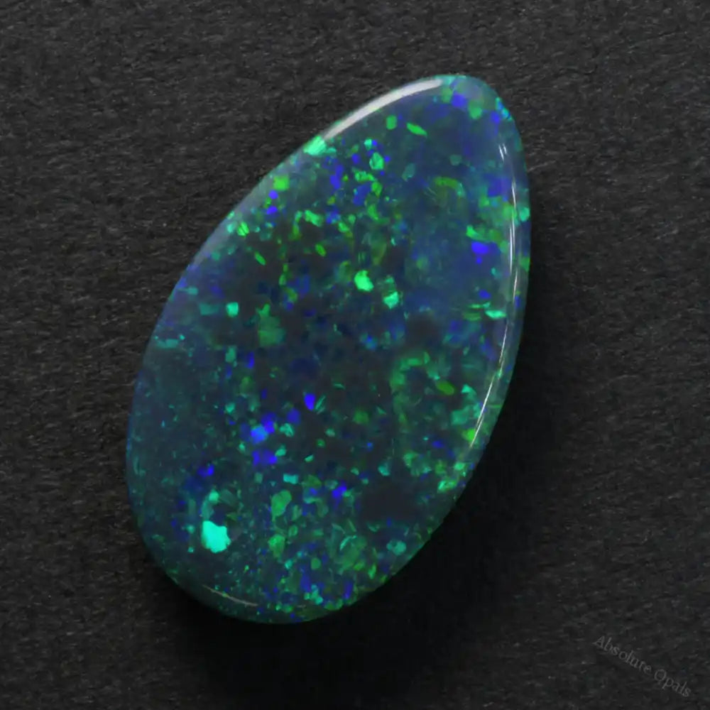 1.60 cts Black Opal Lightning Ridge Solid Stone Black Opal