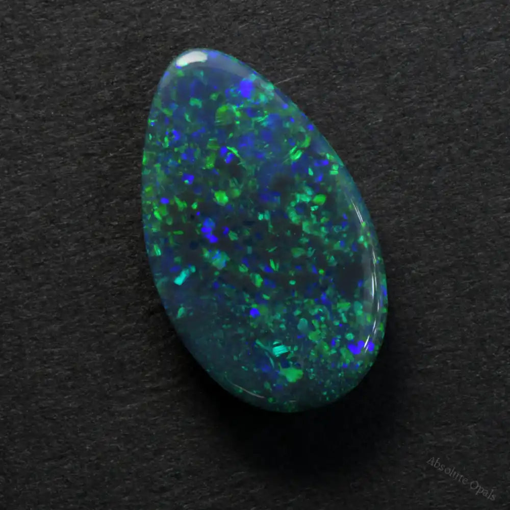 black opal polished stone