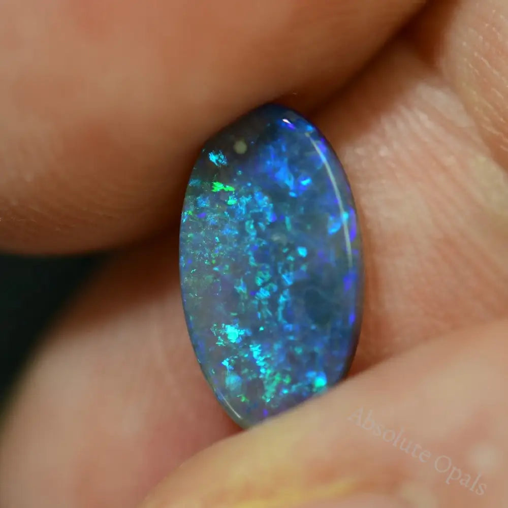 1.63 Cts Australian Black Opal Solid Lightning Ridge Crystal