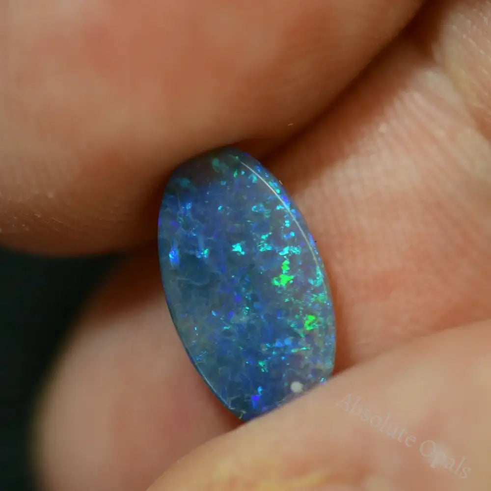 1.63 Cts Australian Black Opal Solid Lightning Ridge Crystal
