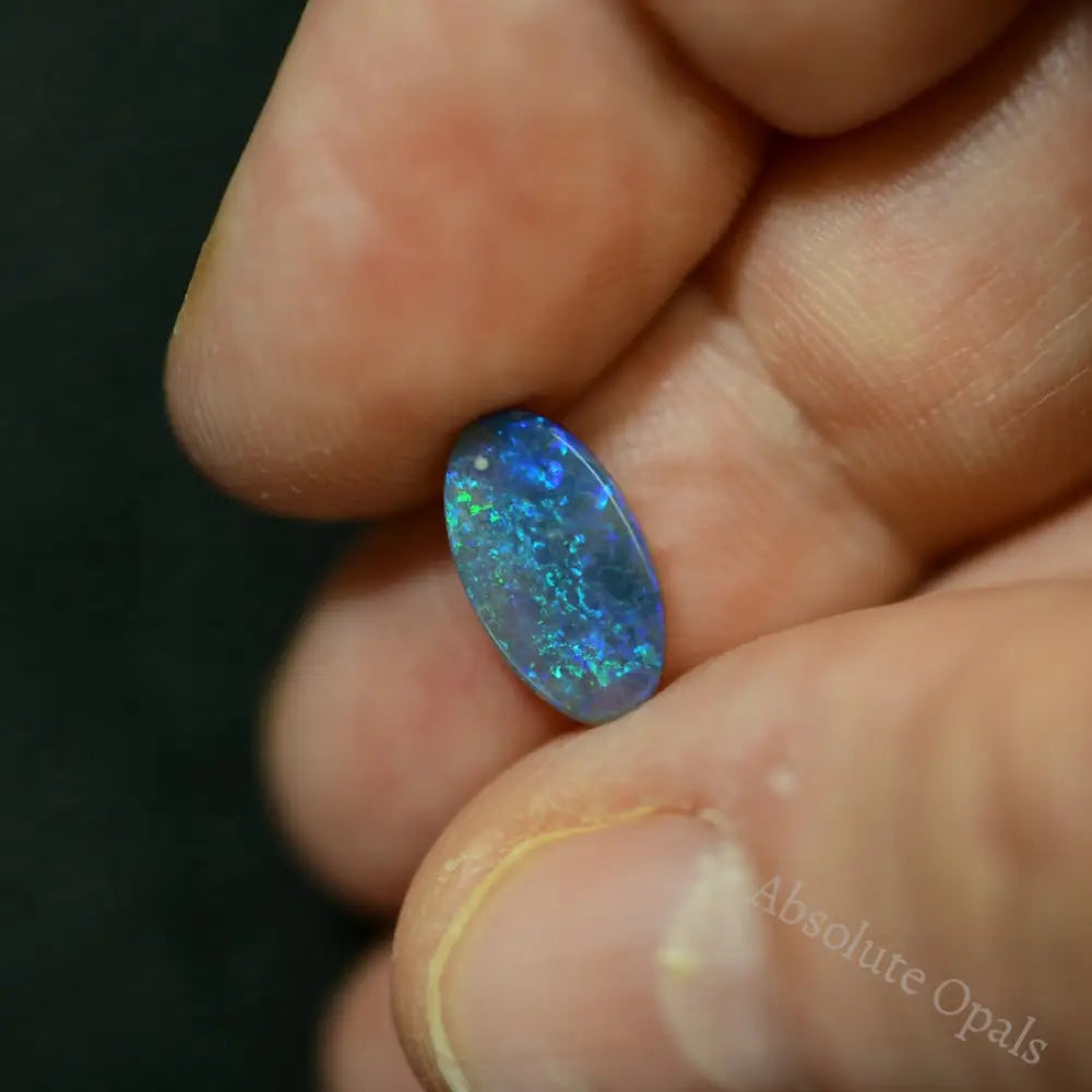 1.63 Cts Australian Black Opal Solid Lightning Ridge Crystal