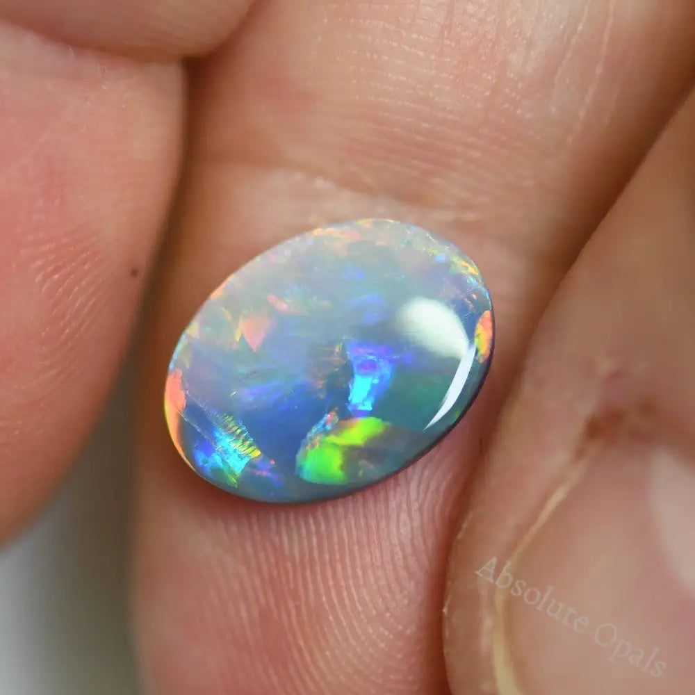 1.63 Cts Australian Lightning Ridge Semi Black Solid Opal
