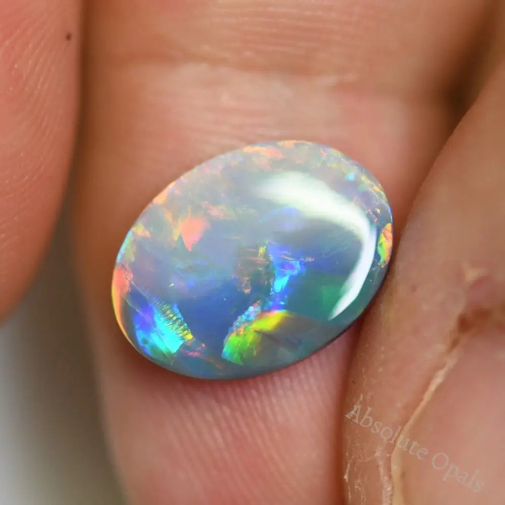 1.63 Cts Australian Lightning Ridge Semi Black Solid Opal