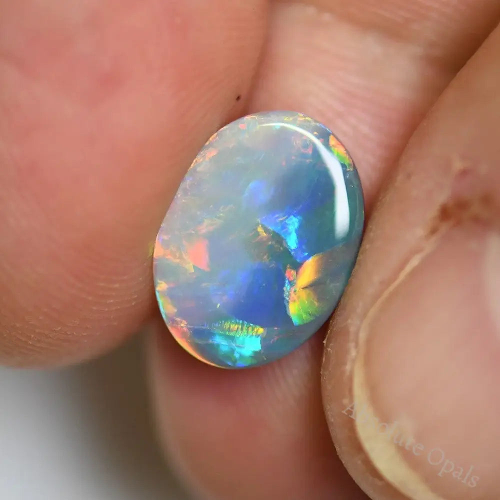 1.63 Cts Australian Lightning Ridge Semi Black Solid Opal