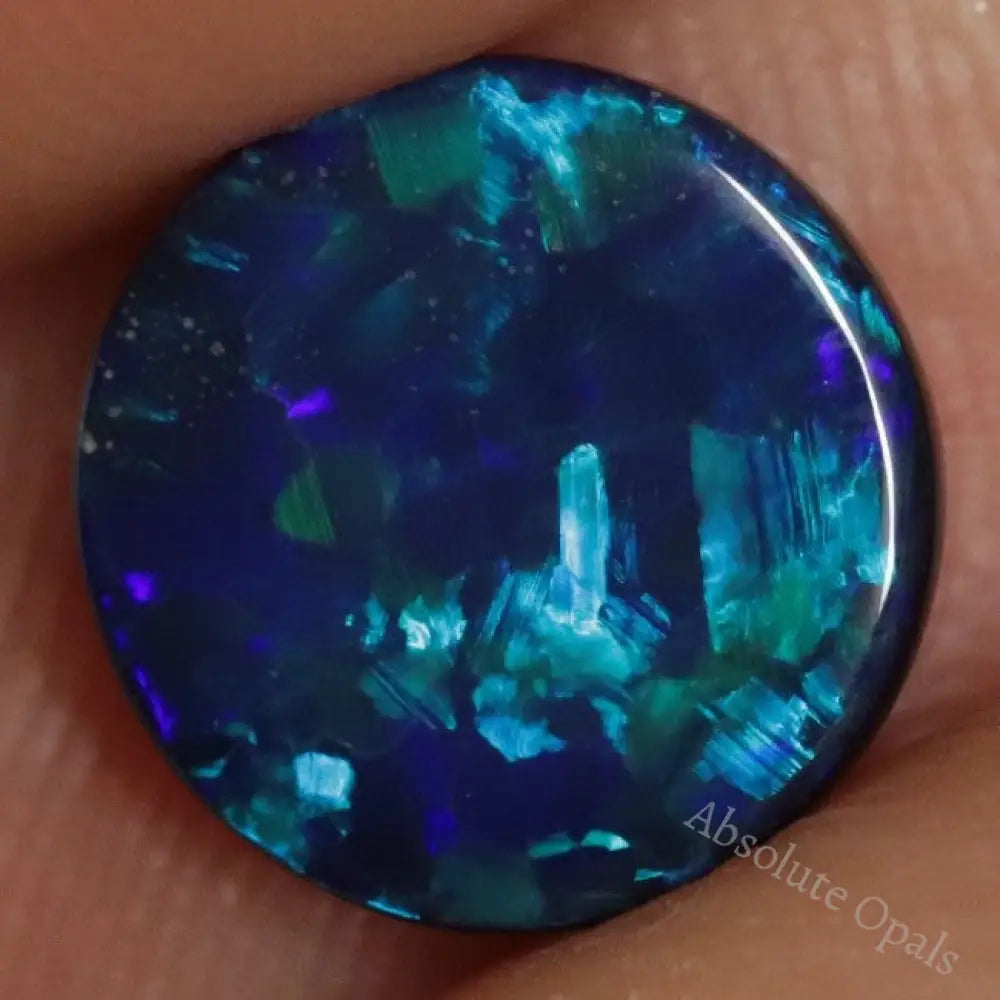 1.65 Cts Australian Opal Doublet Stone Cabochon Lightning Ridge
