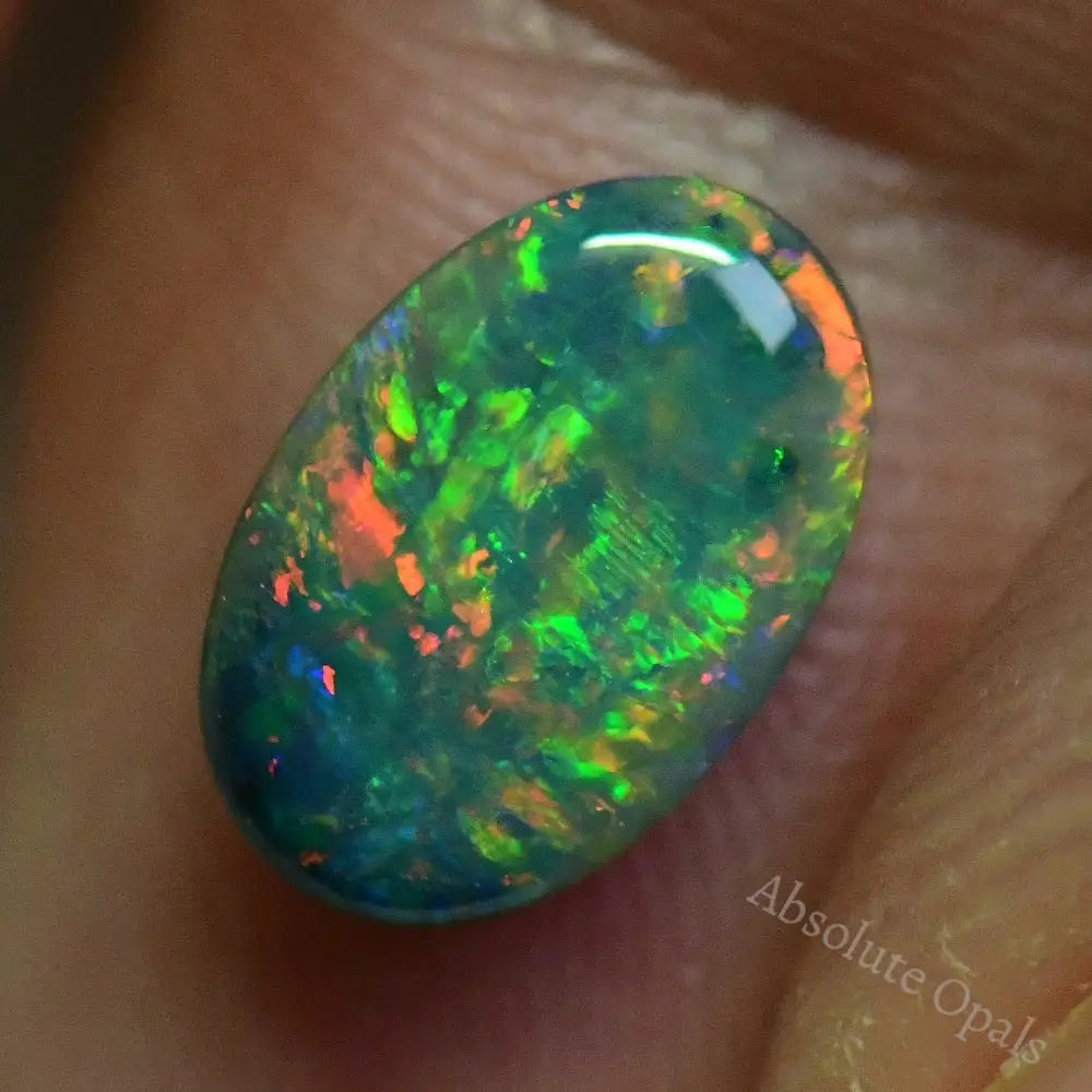 1.66 Cts Australian Black Opal Solid Lightning Ridge