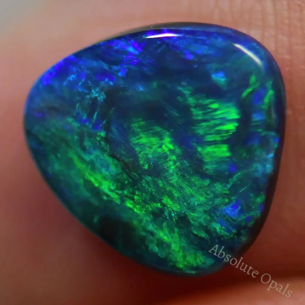 1.68 Cts Australian Black Solid Opal Lightning Ridge Cmr