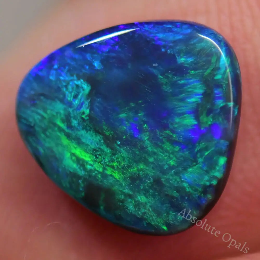 1.68 Cts Australian Black Solid Opal Lightning Ridge Cmr