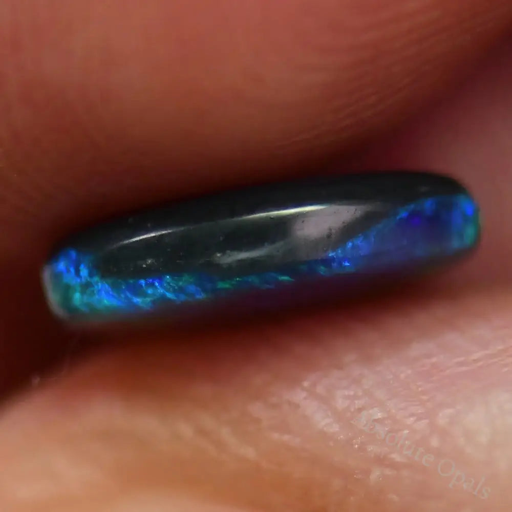 1.68 Cts Australian Black Solid Opal Lightning Ridge Cmr