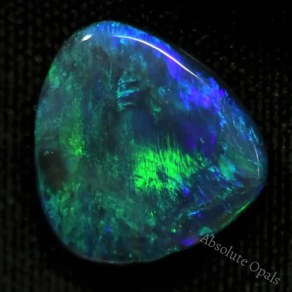 1.68 Cts Australian Black Solid Opal Lightning Ridge Cmr