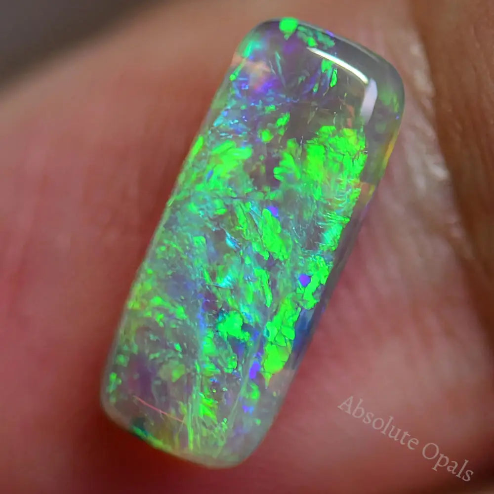 1.68 Cts Australian Semi Black Opal Solid Lightning Ridge - Crystal