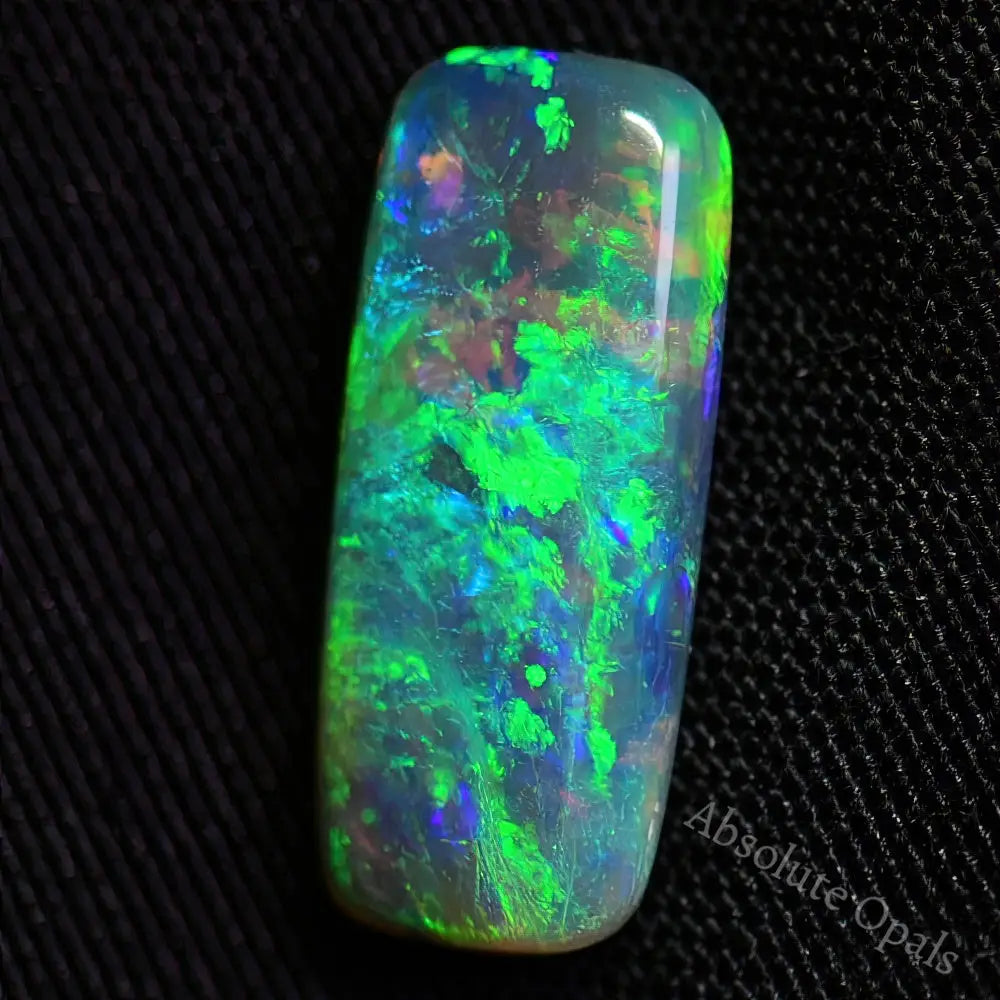 1.68 Cts Australian Semi Black Opal Solid Lightning Ridge - Crystal