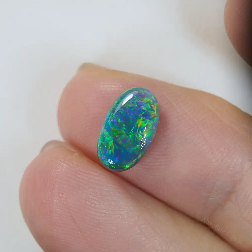 1.69 cts Black Opal Lightning Ridge Solid Cut Stone Black Opal