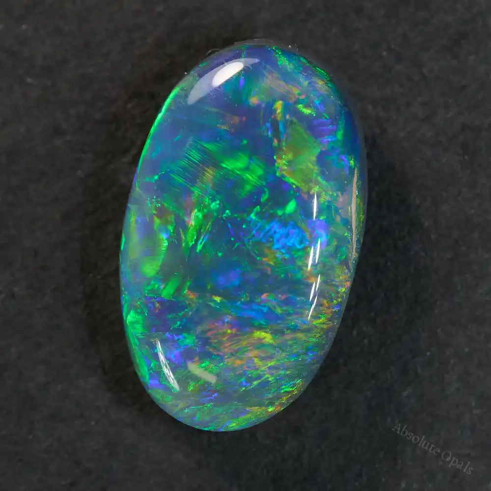 1.69 cts Black Opal Lightning Ridge Solid Cut Stone Black Opal