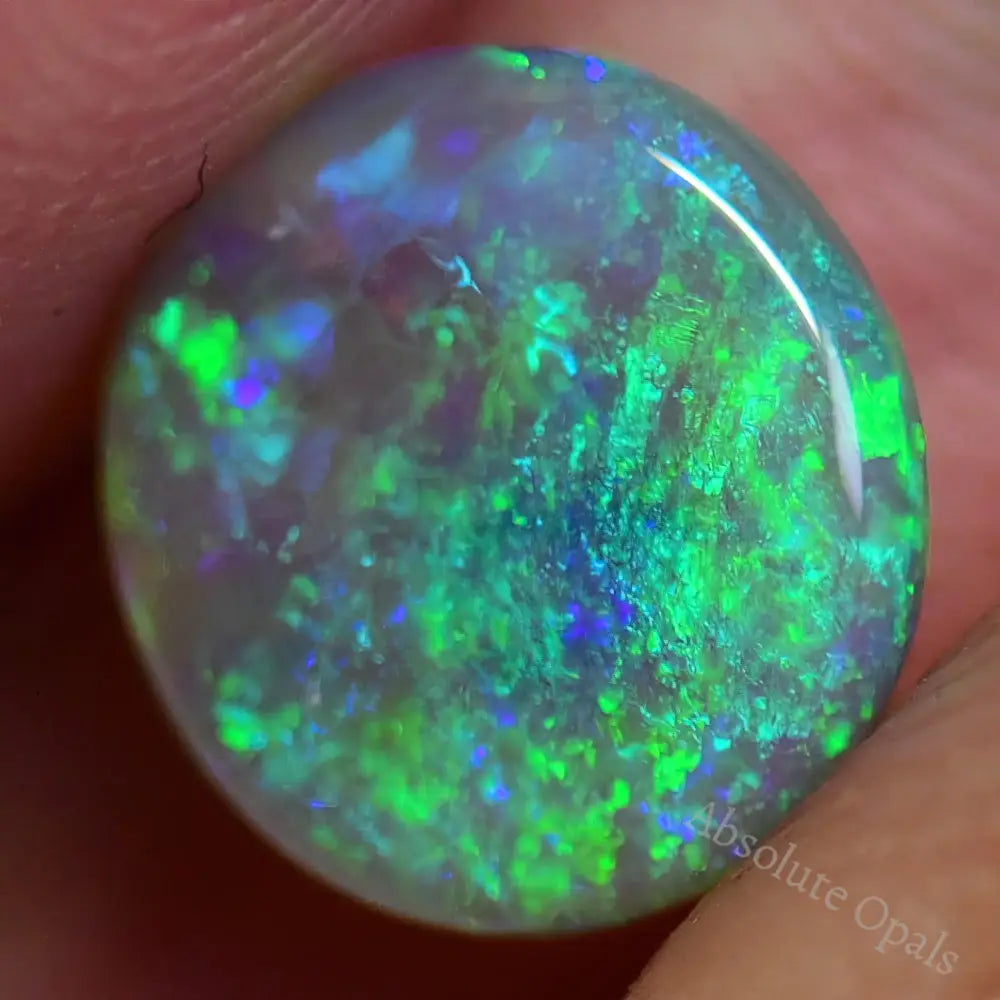 1.71 Cts Australian Semi Black Opal Solid Lightning Ridge - Crystal