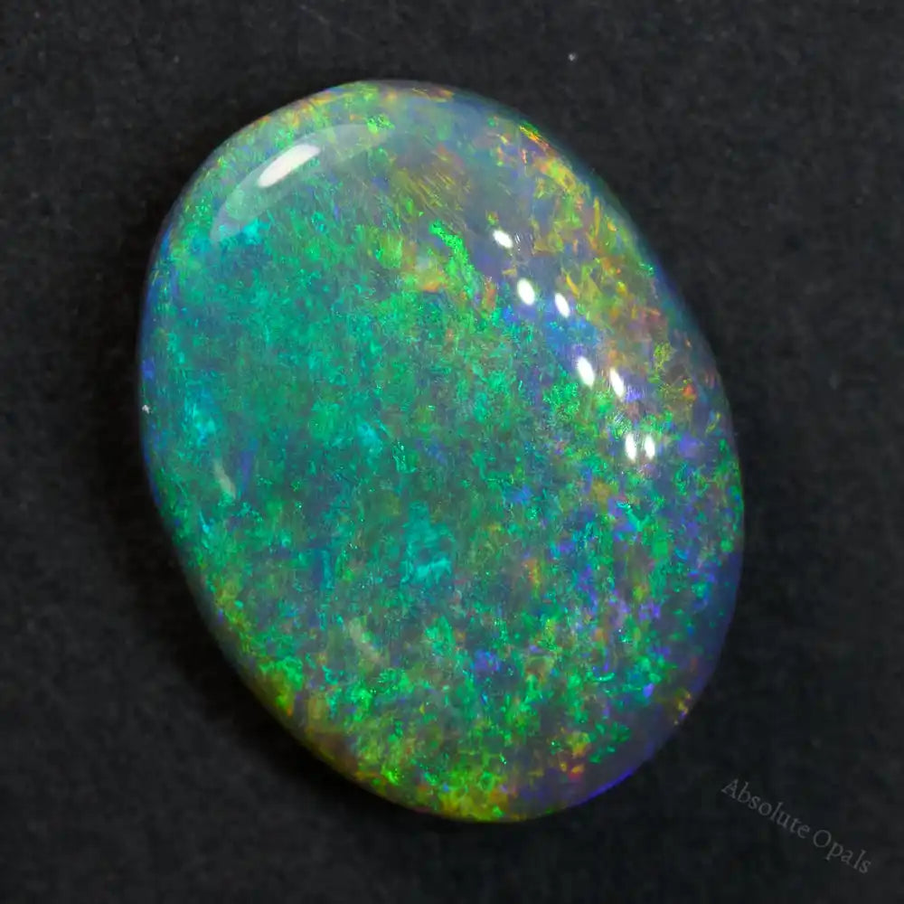 1.72 cts Dark Opal Lightning Ridge Solid Stone Semi Black Opal