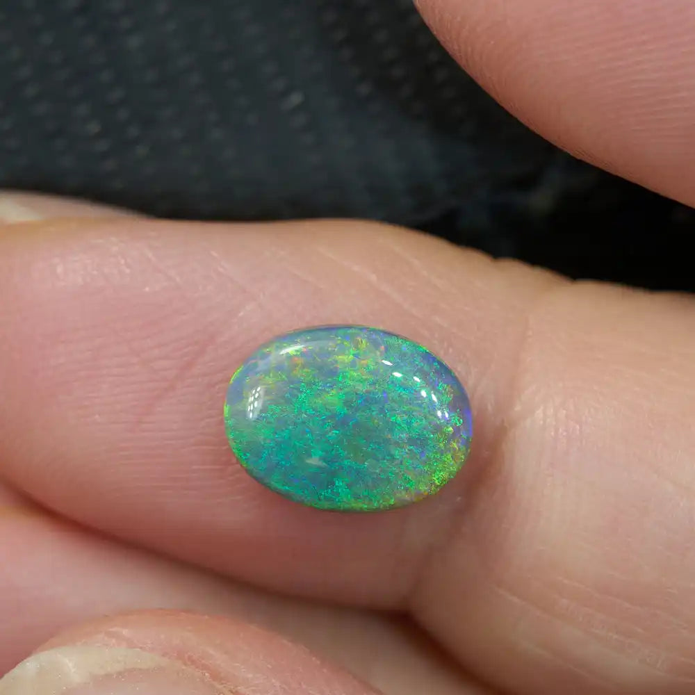 1.72 cts Dark Opal Lightning Ridge Solid Stone Semi Black Opal