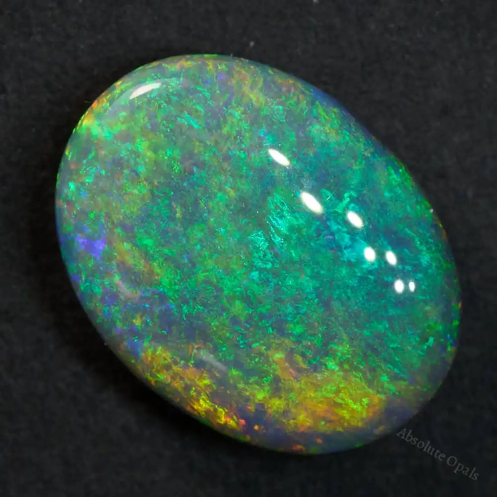 1.72 cts Dark Opal Lightning Ridge Solid Stone Semi Black Opal