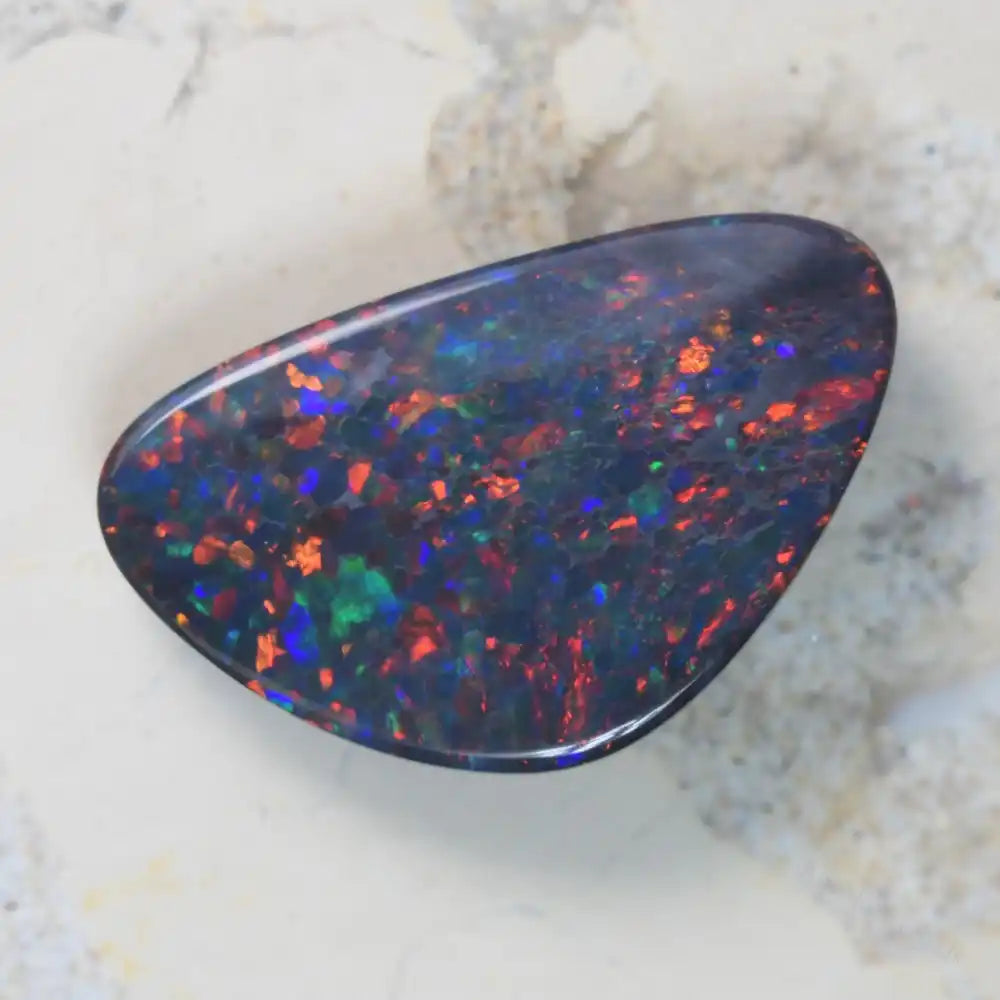 Natural Australian Opal with Intense Red Fire