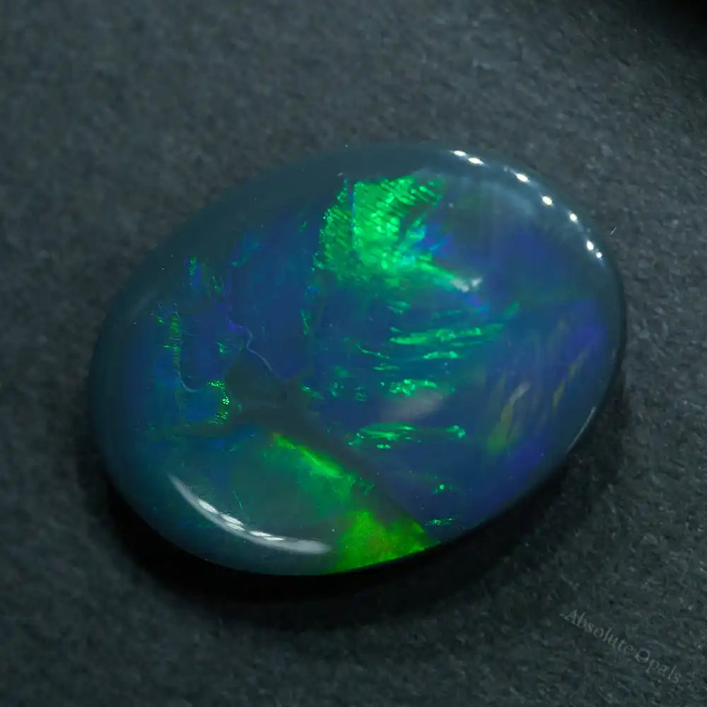 1.82 cts Black Opal Lightning Ridge Solid Cut Stone Black Opal